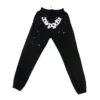 22ss Classic Flame Logo Graffiti Black Sp5der Tracksuit