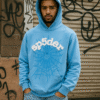 Sky Blue Web Sp5der Hoodie
