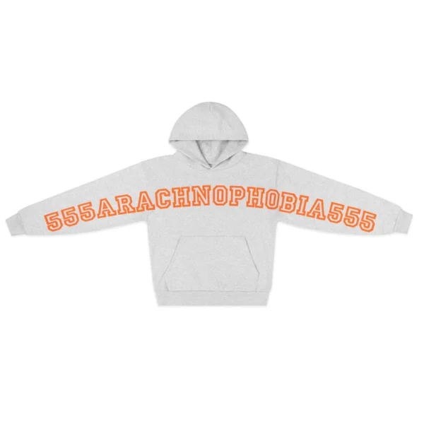 Sp5der Grey Arachnophobia Hoodie 555 555