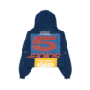 Navy Blue Cropped Sp5der Hoodie