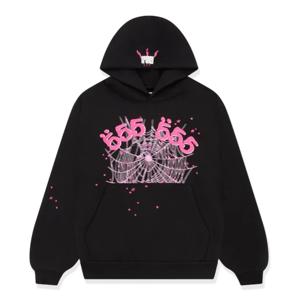 Sp5der Pink Angel 555 555 Beluga Hoodie