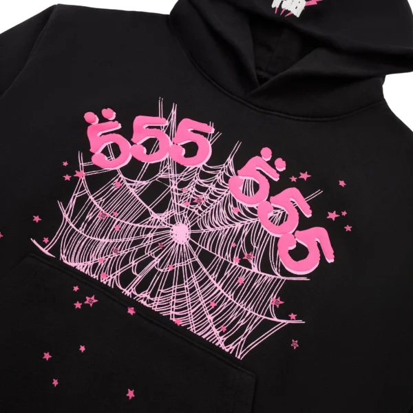 Sp5der Pink Angel 555 555 Beluga Hoodie