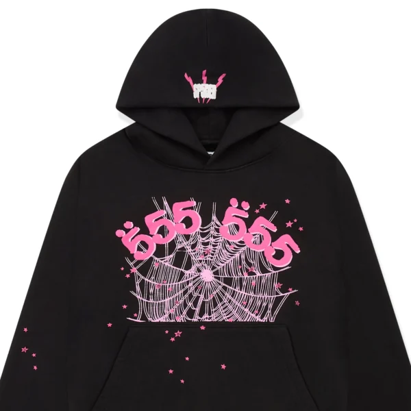 Sp5der Pink Angel 555 555 Beluga Hoodie